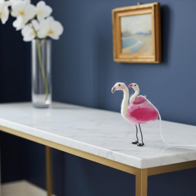 Flamand rose, maman et b&eacute;b&eacute; (frais de port gratuit)