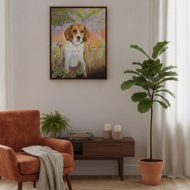 Commande personnalis&eacute;e BELLE  Portrait Huile sur toile grand format