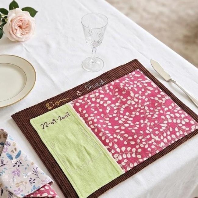 Option broderie main  2 pr&eacute;noms et 1 date
