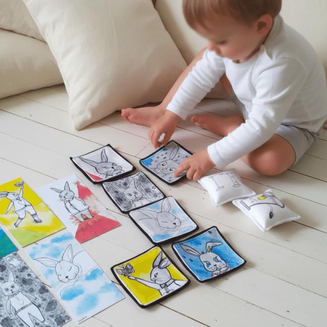 Le lapinou, Jeu Montessori, Emotions en folie