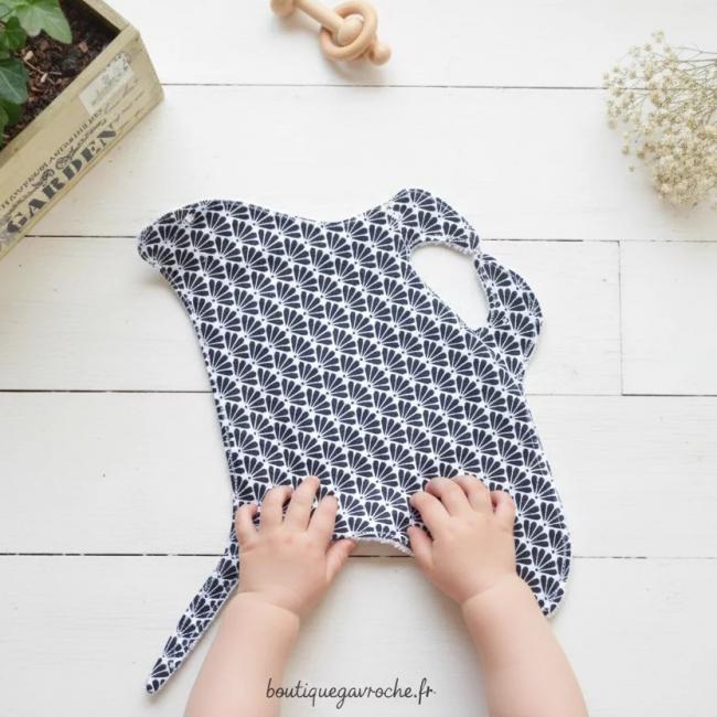 Doudou Raie Manta noire avec prenom