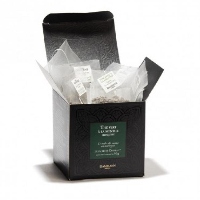 Thé vert à la menthe aromatisé 25 sachets Cristal