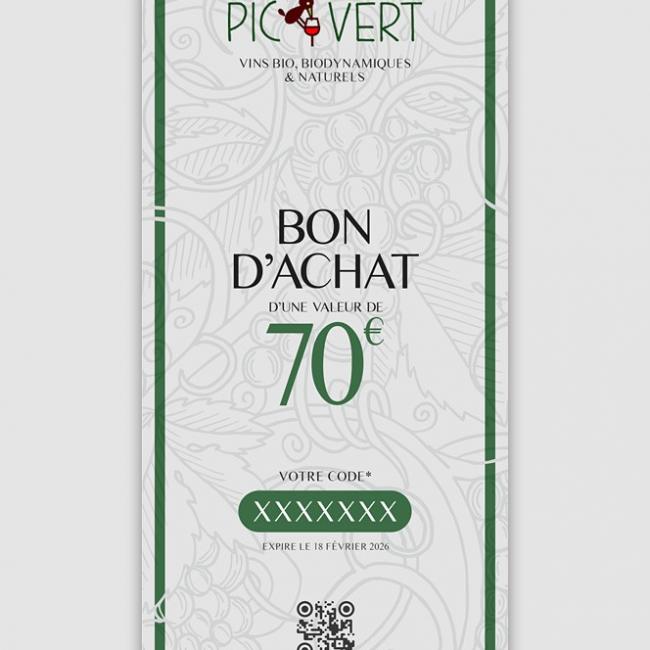 Bon d’achat de 70.00 €