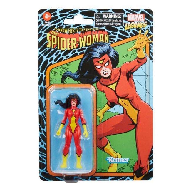 MARVEL LEGENDS RETRO FIGURINE SPIDER WOMAN 9,5 cm HASBRO KENNER DISPO