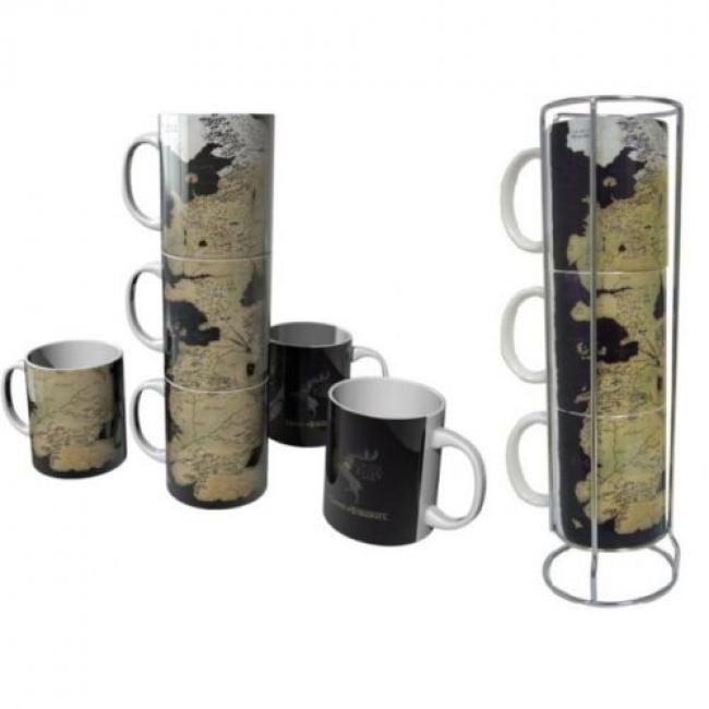 GAME OF THRONES Set 3 Mugs 320ml Empilables Westeros