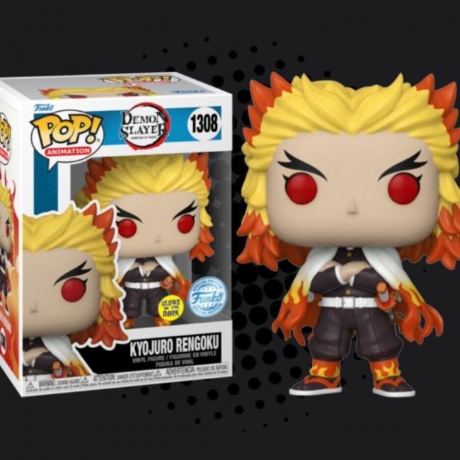 DEMON SLAYER Figurine KYOJURO RENGOKU GITD EXCLUSIVE N° 1308 POP FUNKO DISPO