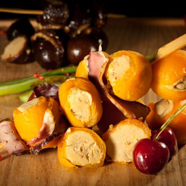 Abricot fourré au foie de canard