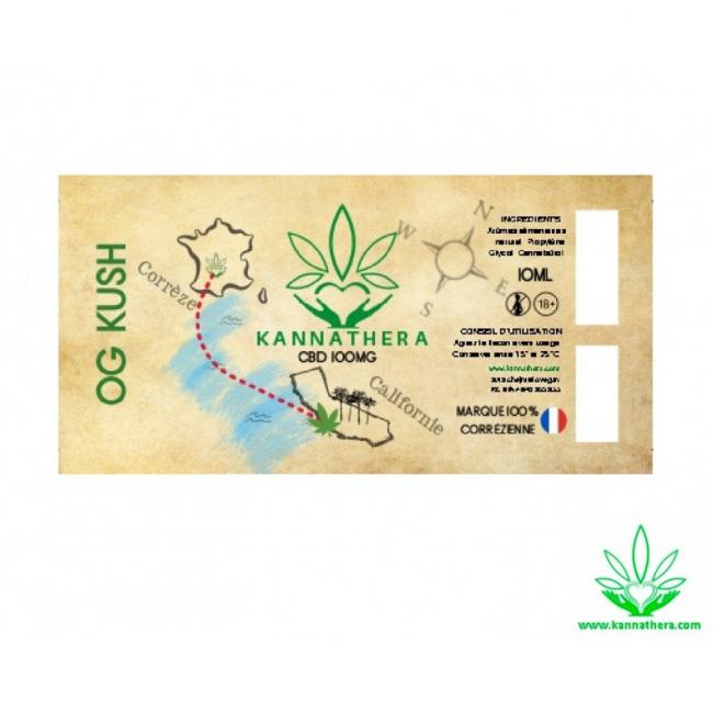 OG Kush E liquide Kannathera 100mg CBD - 10ml