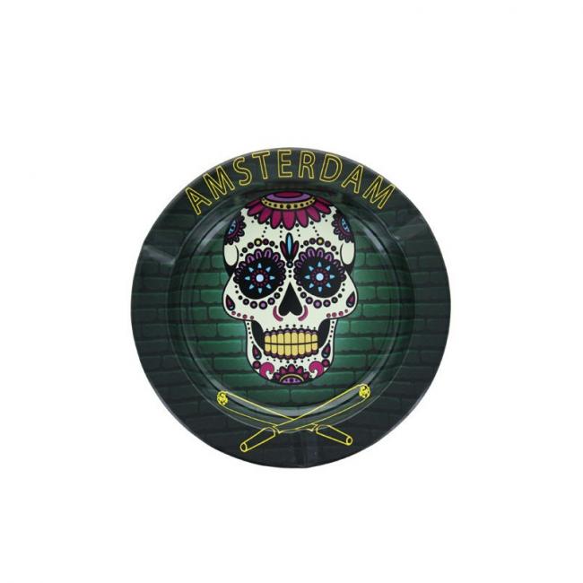 Cendrier en métal Crâne Mexicain