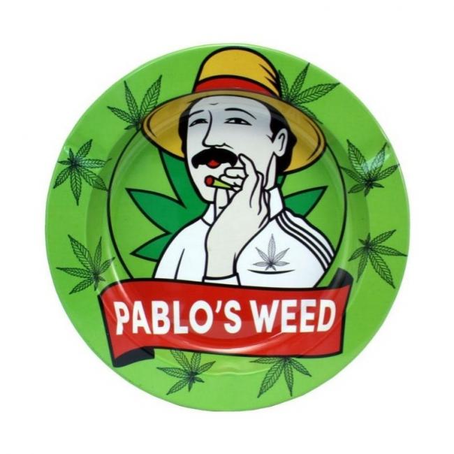 Cendrier décoratif Pablo's weed en métal