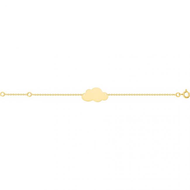 Gourmette Nuage Bébé Or Jaune 9 Carats Collection Bébé