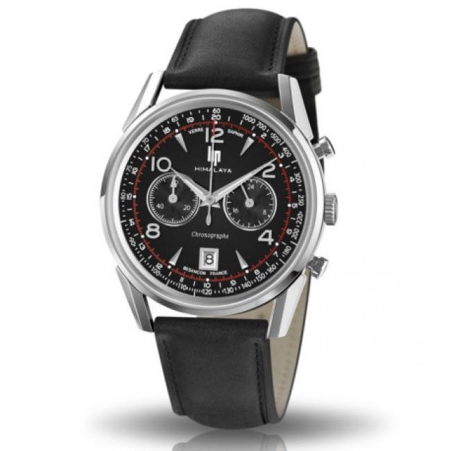 Montre Homme Himalaya 40 mm LIP Cuir Noir
