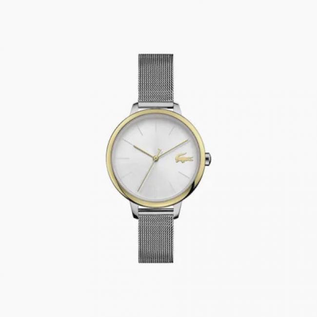 Montre Femme CANNES Lacoste, acier et cadran blanc