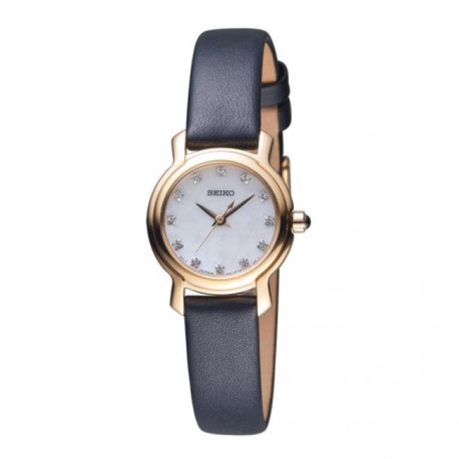 Montre Femme Classique Ros&eacute;e et Noire SEIKO
