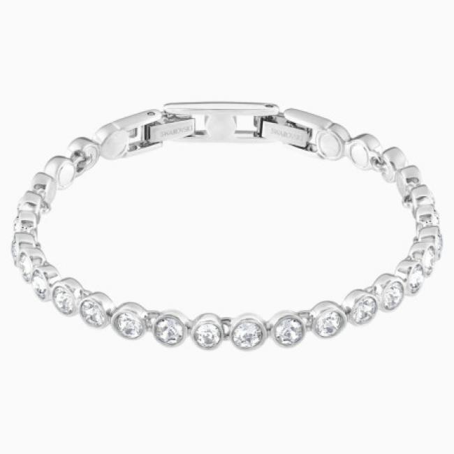 Bracelet Femme Tennis Argenté et Cristaux Blancs Swarovski