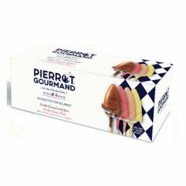 Boîte de 40 sucettes au Caramel et aux Fruits