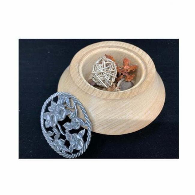 Boîte à Pot-pourri en Bois de Frêne et Etain