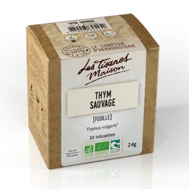 Tisane Thym sauvage antiseptique Bio Infusettes du Comptoir d’Herboristerie