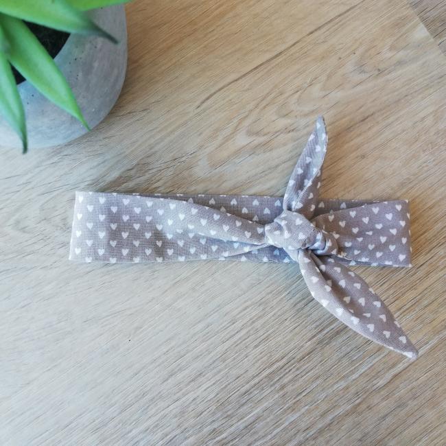 Bandeaux - Petits coeurs - Taille 0/3 mois