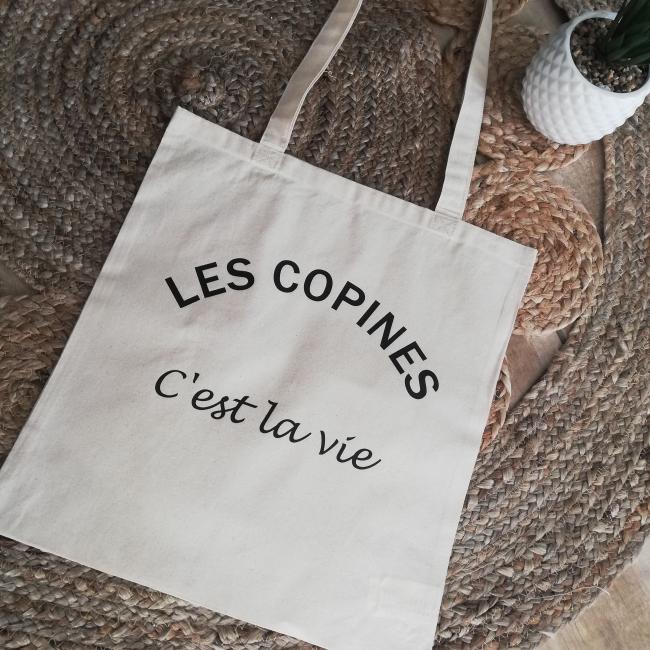 Tote bag à message -Les copines c'est la vie ! - Personnalisez le vôtre !