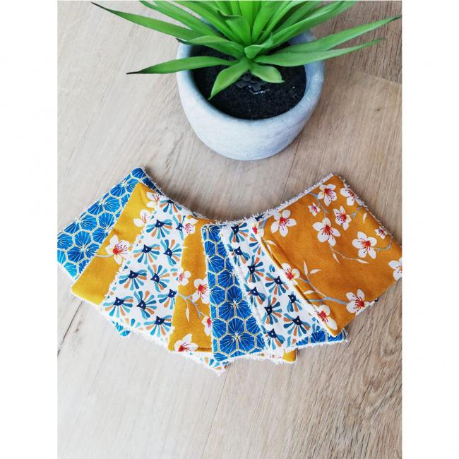 Semainier de lingettes - jaune et bleu