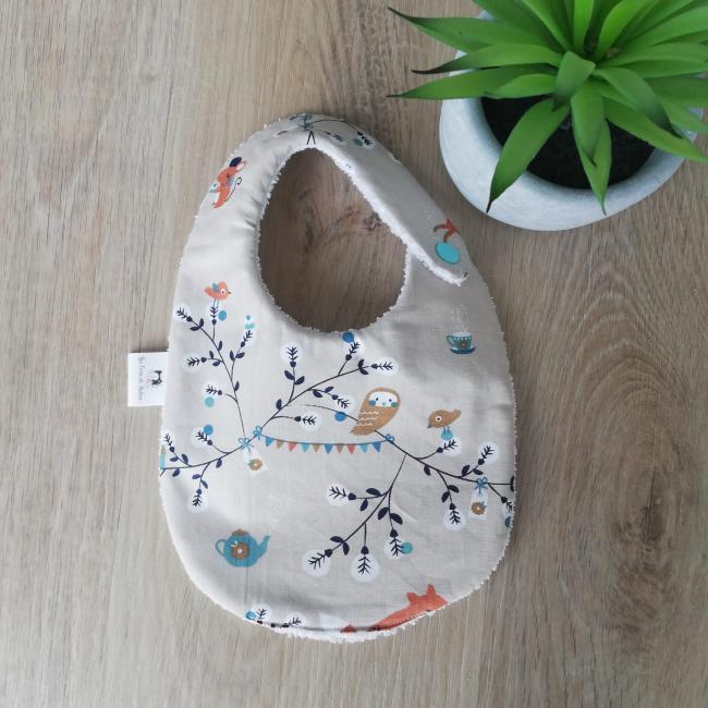 Bavoir de naissance - Petite chouette