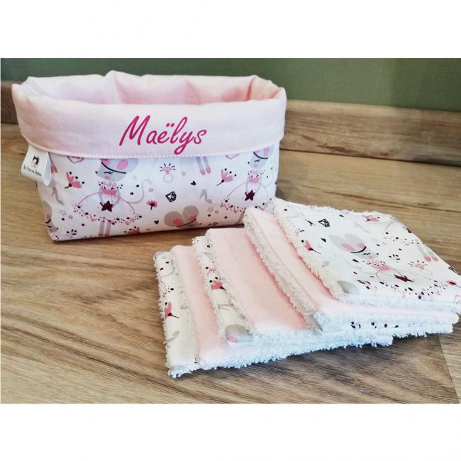 Panière et lingettes lavables - Composer la vôtre - 100% personnalisable