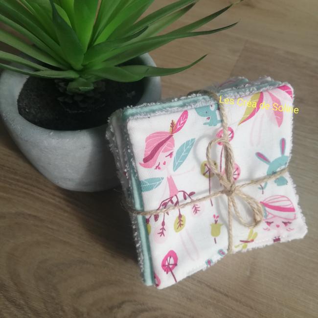 Semainier de lingettes - Petite fille- vert d'eau