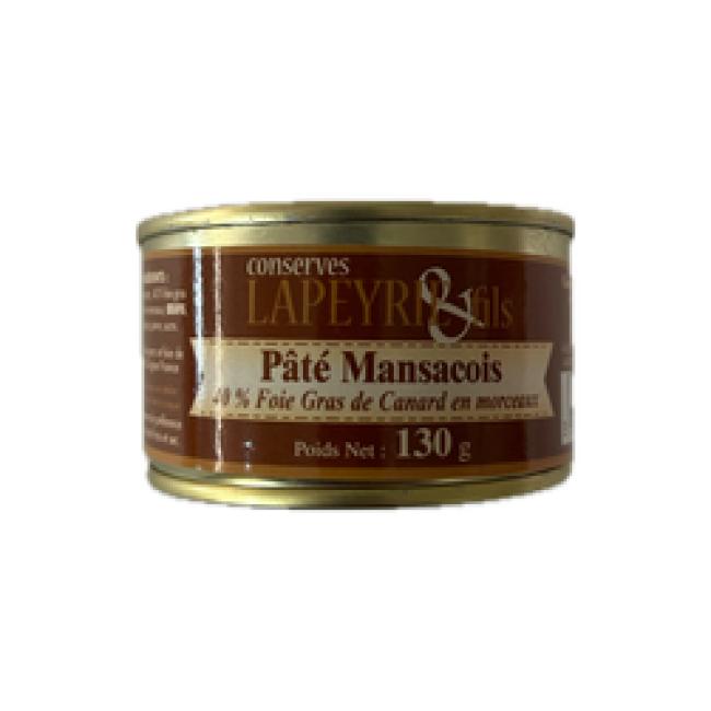 Pâté Mansacois 40% foie gras de Canard en morceaux