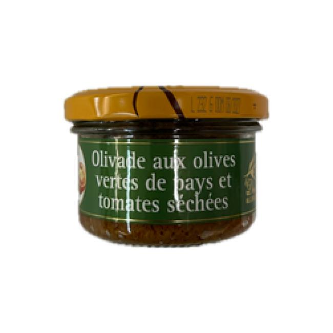 Olivade aux olives vertes de pays et tomates séchées