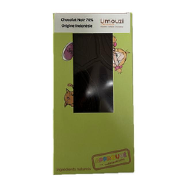 Tablettes de chocolat noir 70% origine Indonésie 100g