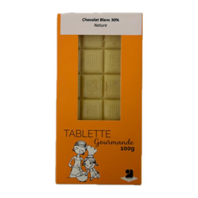 Tablettes de chocolat blanc 30% 100g