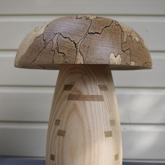 Champignon N&deg;15 H&ecirc;tre &eacute;chauff&eacute;, Fr&ecirc;ne blanc, Insert de ch&ecirc;ne