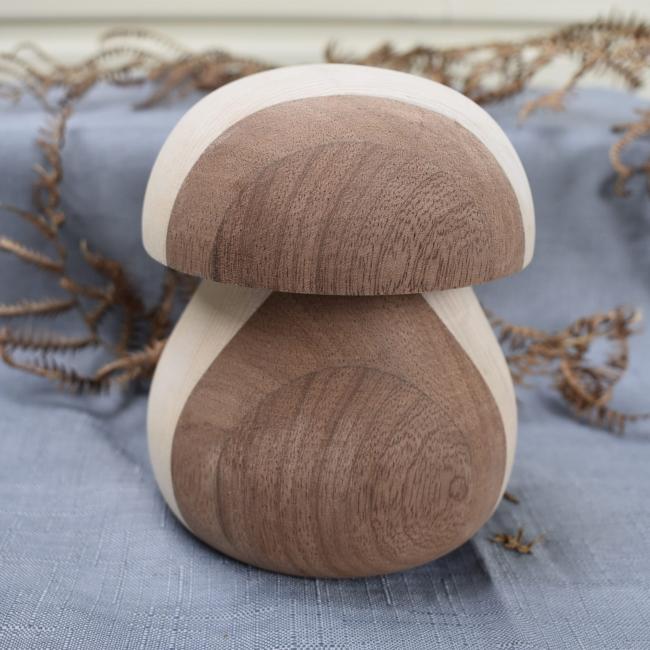 Champignon en fr&ecirc;ne, sipo, ch&ecirc;ne, corian –  14 cm ⌀ 10