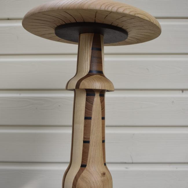 Champignon N&deg;10 Ch&ecirc;ne, Tech fa&ccedil;on pont bateau, Ch&acirc;taignier bross&eacute;, Weng&eacute;