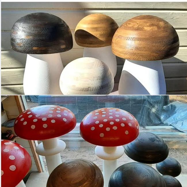 Champignons G&eacute;ants – bois sec contrecoll&eacute; et lamell&eacute;-coll&eacute;