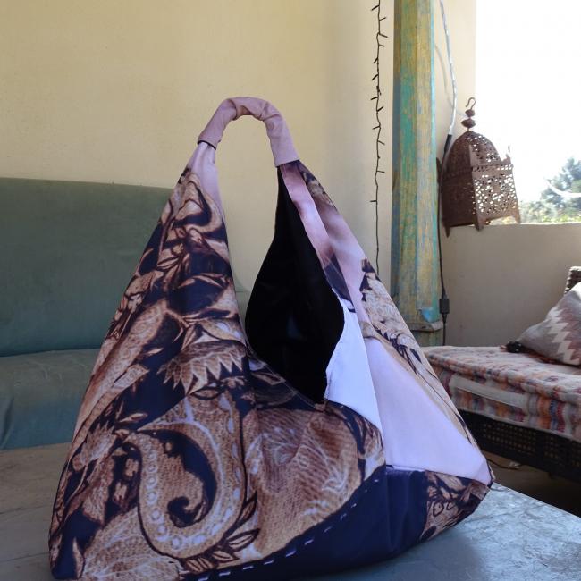 Sac Origami forme Baluchon  couleur bronze
