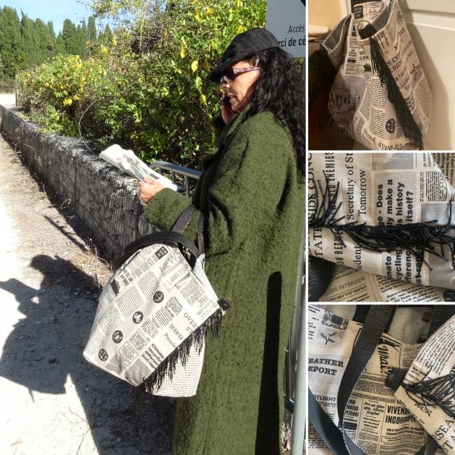 Sac Cabas XL imprimé journal