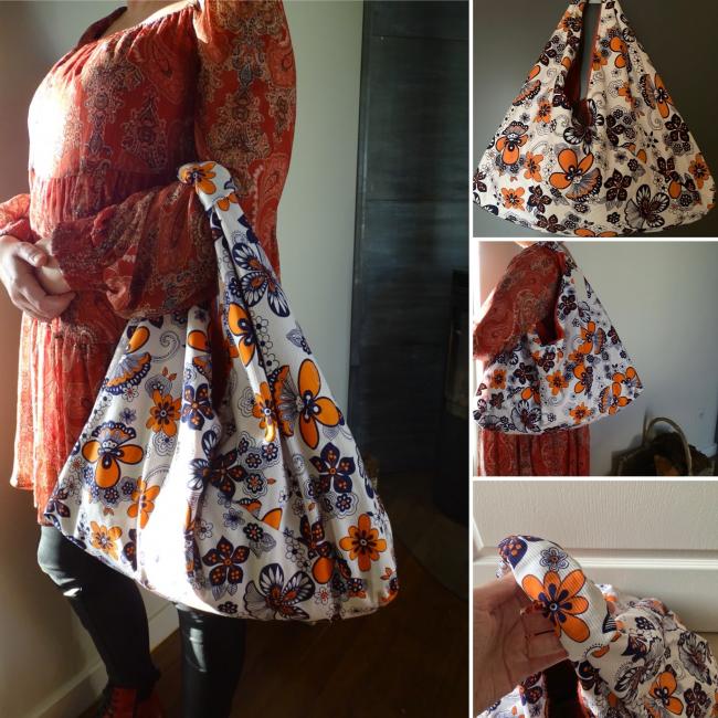 Sac Origami en coton vintage