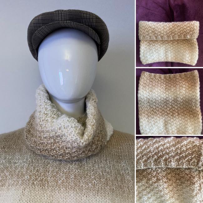 Tour de cou écharpe beige