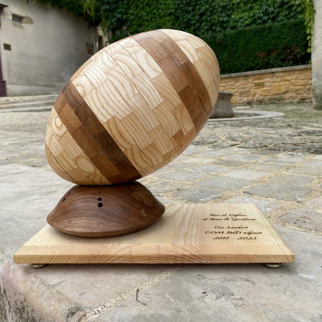 Ballon de rugby segments fermés &#8211; Frêne / Noyer