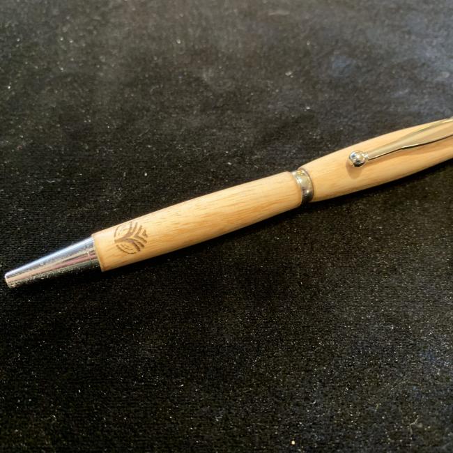 Stylo à bille 7mm &#8211; Chrome / Frêne