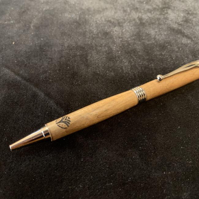 Stylo à bille | LOUISE &#8211; Titane / Noyer