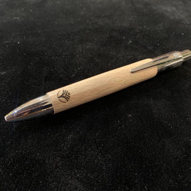 Stylo à bille poussoir &#8211; Gun metal / Hêtre