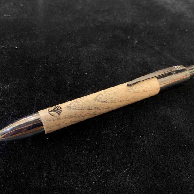 Stylo à bille poussoir &#8211; Gun metal / Chêne