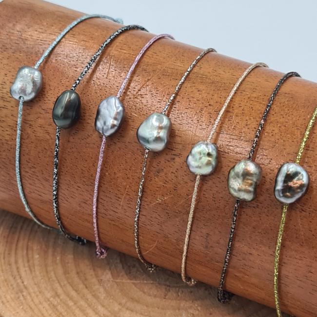 Bracelet réglable keshi