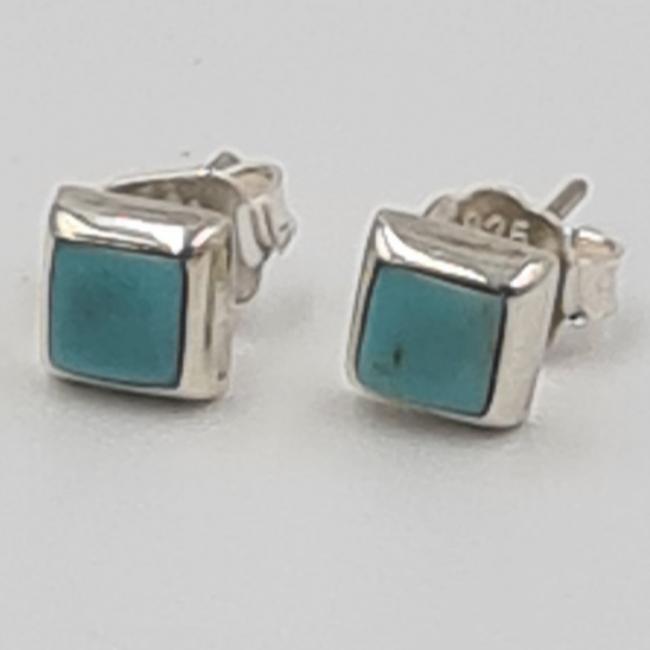 Boucles d’oreilles puces turquoise