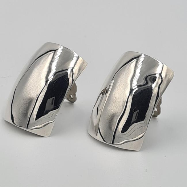 Boucles d’oreilles clips rectangulaires