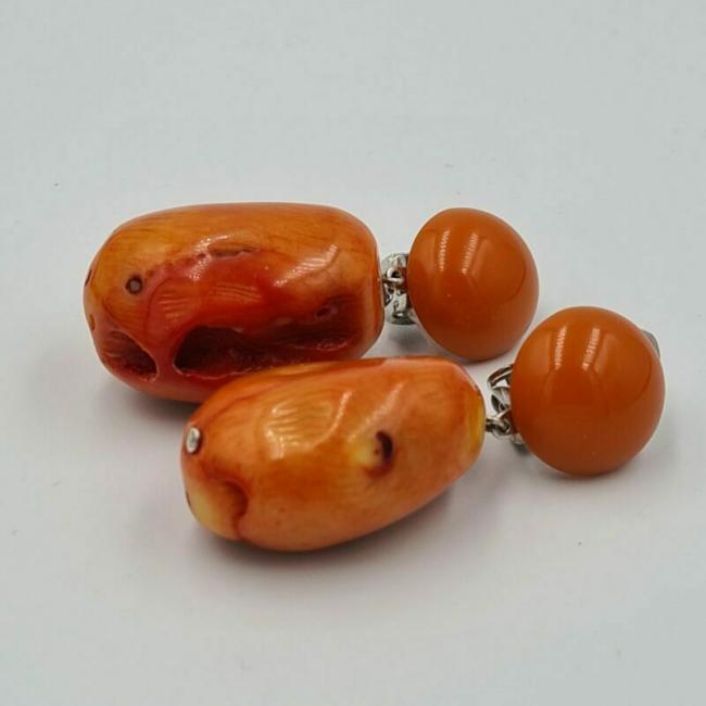boucles d’ oreille clip bambou de mer
