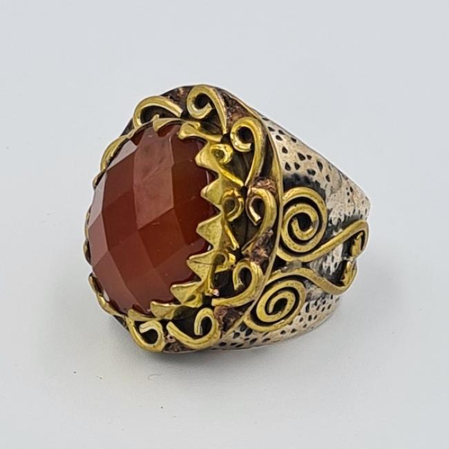 Bague bicolore cornaline